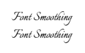 Слова Font Smoothing в Firefox на Windows: сверху и снизу одинаковое сглаживание.