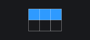 Схематичный вид горизонтальной грид-полосы между первой и второй грид-линиями ряда.
