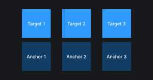 Список с якорем и таргетом в каждом элементе