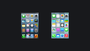 Старый и новый дизайн иконок Apple