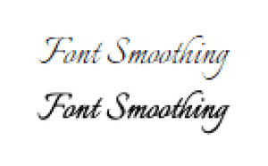 Слова Font Smoothing: сверху тонкие, снизу потолще.