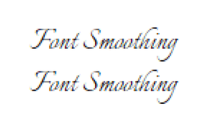 Слова Font Smoothing в Chrome на Windows: сверху и снизу одинаковое сглаживание.