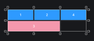 Пример реализации свойства grid-auto-flow со значением row dense.