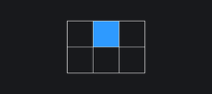 Схематичный вид грид-ячейки между первой и второй грид-линиями ряда и второй и третьей грид-линиями колонки.