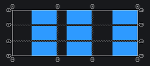Пример реализации свойств grid-column-start, grid-column-end, grid-row-start, grid-row-end с первым вариантом значений.