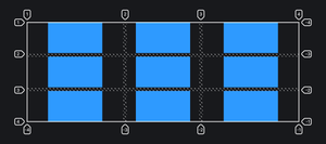 Пример реализации свойств grid-column-start, grid-column-end, grid-row-start, grid-row-end со вторым вариантом значений.