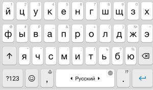 Пример клавиатуры для ввода текста