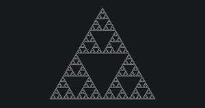 Треугольник состоит из 3 точно таких же треугольников